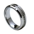 thumbnail image 1 of 6mm Tungsten Carbide High polish with Gray Carbon Fiber Inlay Wedding Band Ring For Men Or Ladies, 1 of 3