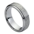 thumbnail image 1 of 6mm Tungsten Carbide Stepped Edge Brushed Center & Celtic Pattern Wedding Band Ring For Men Or Ladies, 1 of 3