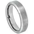 thumbnail image 1 of 6mm Tungsten Wedding Band - Brushed Finish Comfort Fit Beveled Edge Tungsten Carbide Ring - Tungsten Anniversary Ring - TN038s12.5, 1 of 3