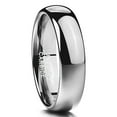 thumbnail image 1 of 6mm Tungsten Wedding Band Ring Men Women Plain Dome High Polished Comfort Fit Size 7-12, 1 of 5