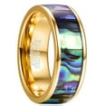 thumbnail image 1 of 6mm Unisex Gold and Silver Two-Tone Tungsten Wedding Band Step Edges Dome Style, 1 of 3