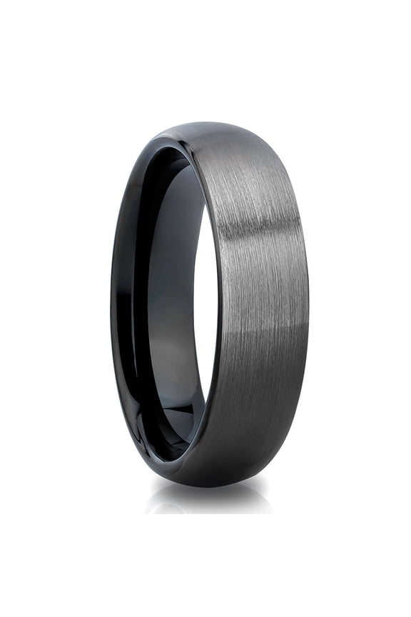 6mm Wedding Ring,Gunmetal Tungsten Ring,Tungsten Carbide Ring,Men's Wedding Ring,Black Ring