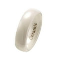 thumbnail image 1 of 6mm White Ceramic Classic Style Wedding Ring High Polish Comfort Fit Size 12, 1 of 3