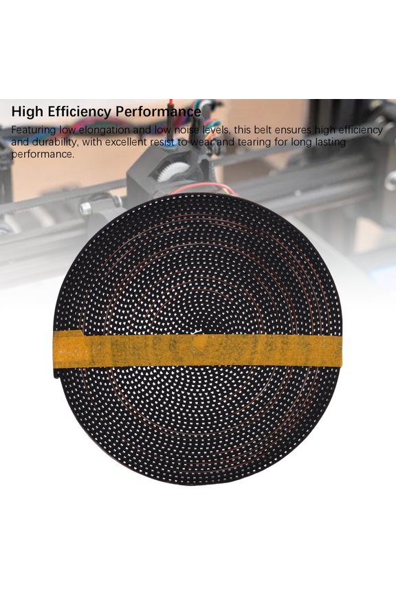 6mm Wide Rubber Synchronous Timing Belt, 5M Length for 3D Printers, Conveyor Systems, and Industrial Machinery 6mm rubber Conveyor Systems Mining Equipment Automotive Machinery