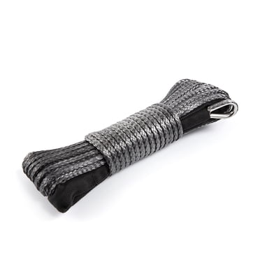 50ft 10,000LBS Synthetic Winch Rope – 1/4" Recovery Line With Sheath For ATV UTV 4WD, Universal Fit