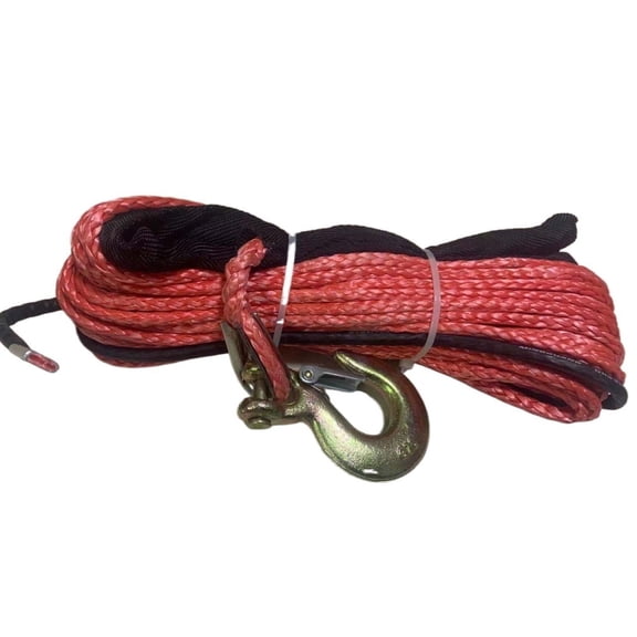 6mm X 15m Plasma Cable Synthetic Winch With Hook Line Uhmwpe Rope With Sheath Car Accessories ,Durable & Safe