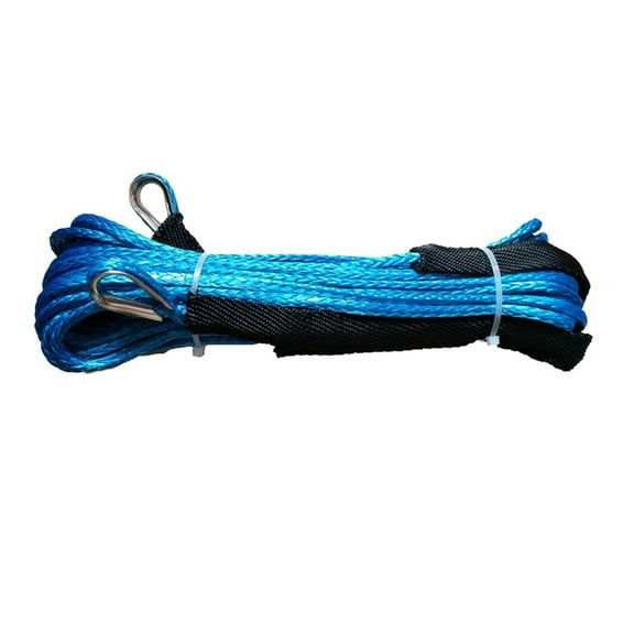 6mm X 30m Synthetic Winch Lines Cable UHMWPE Plasma Rope With Thimble Both Ends ,Durable & Safe