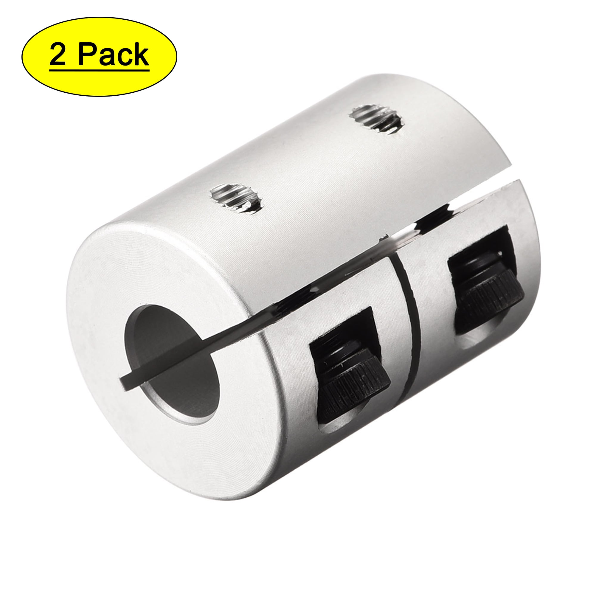 Sourcing Map 6mm To 8mm Bore Rigid Coupling Set Screw L25XD20 Aluminum