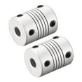 thumbnail image 1 of 6mm to 8mm Aluminum Alloy Shaft Coupling Flexible Coupler Motor Connector Joint L25xD19 2pcs, 1 of 6