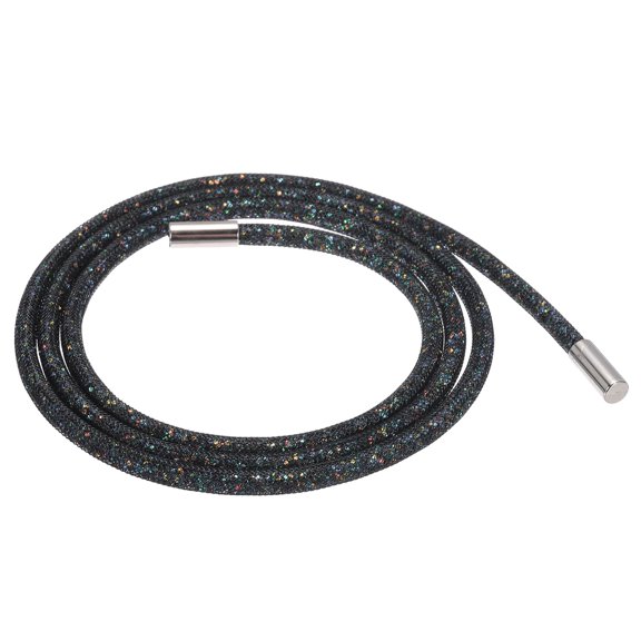 6mm x 120cm Rhinestone Tube Rope Bling Crystal String for DIY Sweaters Black Mesh Dark Green Sequins