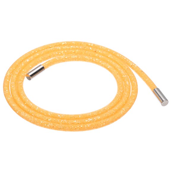 6mm x 120cm Rhinestone Tube Rope Bling Crystal String for DIY Sweaters Yellow Mesh Lemon Yellow Sequins