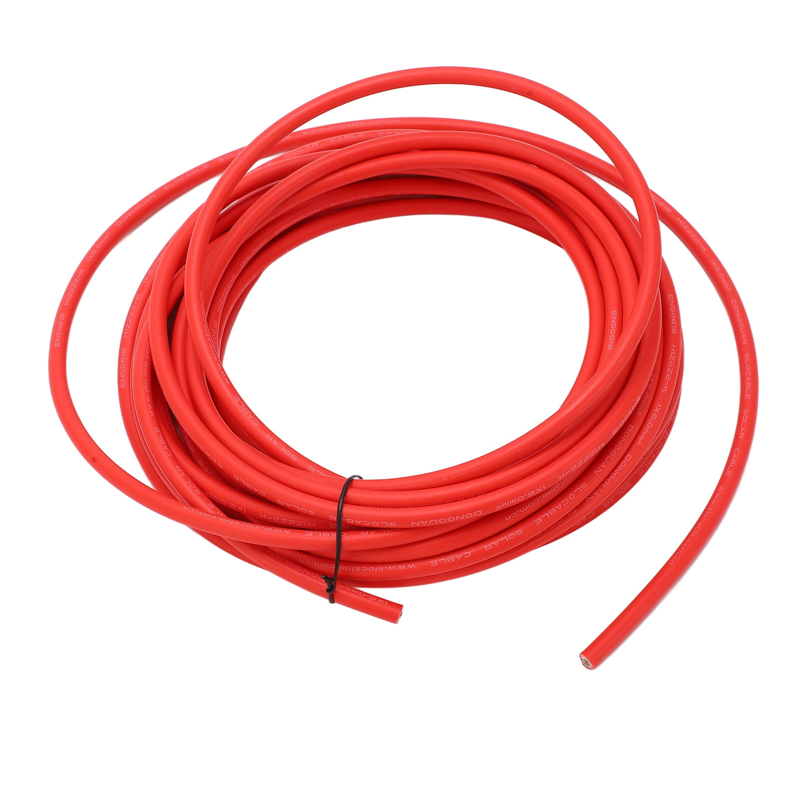 6mm2 Red PV Wire, Low Eccentricity, 10m/32.8ft Length HighTemp
