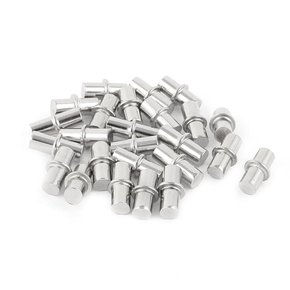 6mmx15.4mm Metal Cylindrical Shape Shelf Holder Support Pins Studs 25pcs