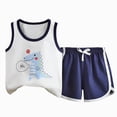 thumbnail image 1 of 6months-6years Summer Children'S Clothes Baby Boy T-Shirt+Pant 2pcs/Set Kids Cartoon Short Sleeve Suit Toddle Girl Clothes Suit Baby Outfit Set 7t Children,Lightweight(Sky Blue,6-12 Months), 1 of 3