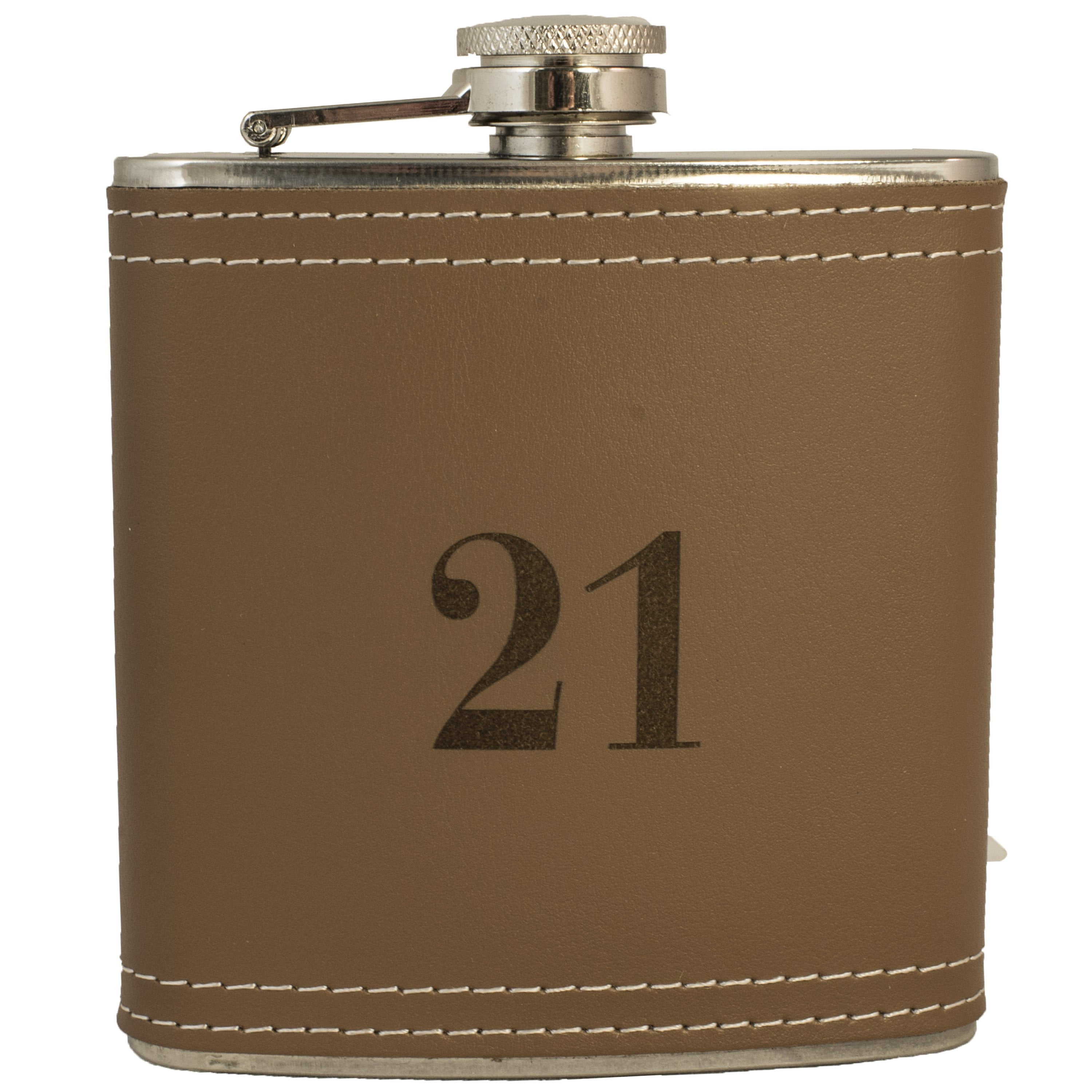 6oz 21 Leather Flask 6oz 21 Leather Flask