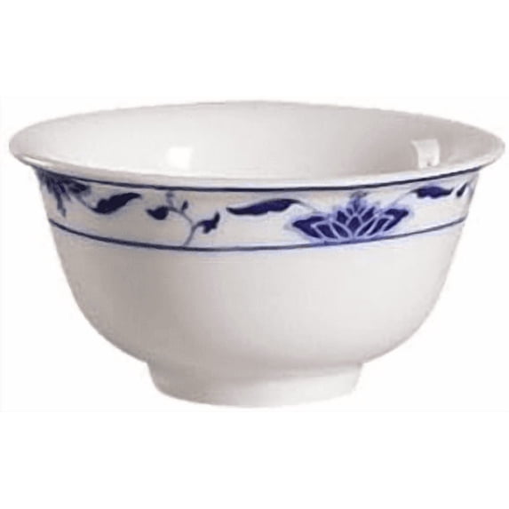 6oz Bone White Blue Porcelain Rice Bowl - Round Bowl for Rice, Sides, Soups, and Small Portions - For Restaurant, Catering Services, Buffets (60)