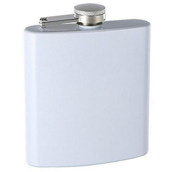 6oz Custom Glitter-Painted Flasks, Assorted Colors (White)
