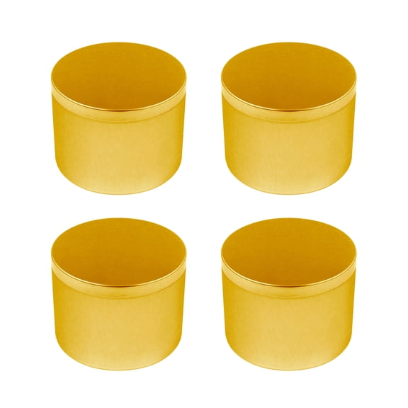 6oz Gold Candle Making Tins by Make Market – Round Aluminum Containers with Lids for DIY Candle Projects - 8 Pack