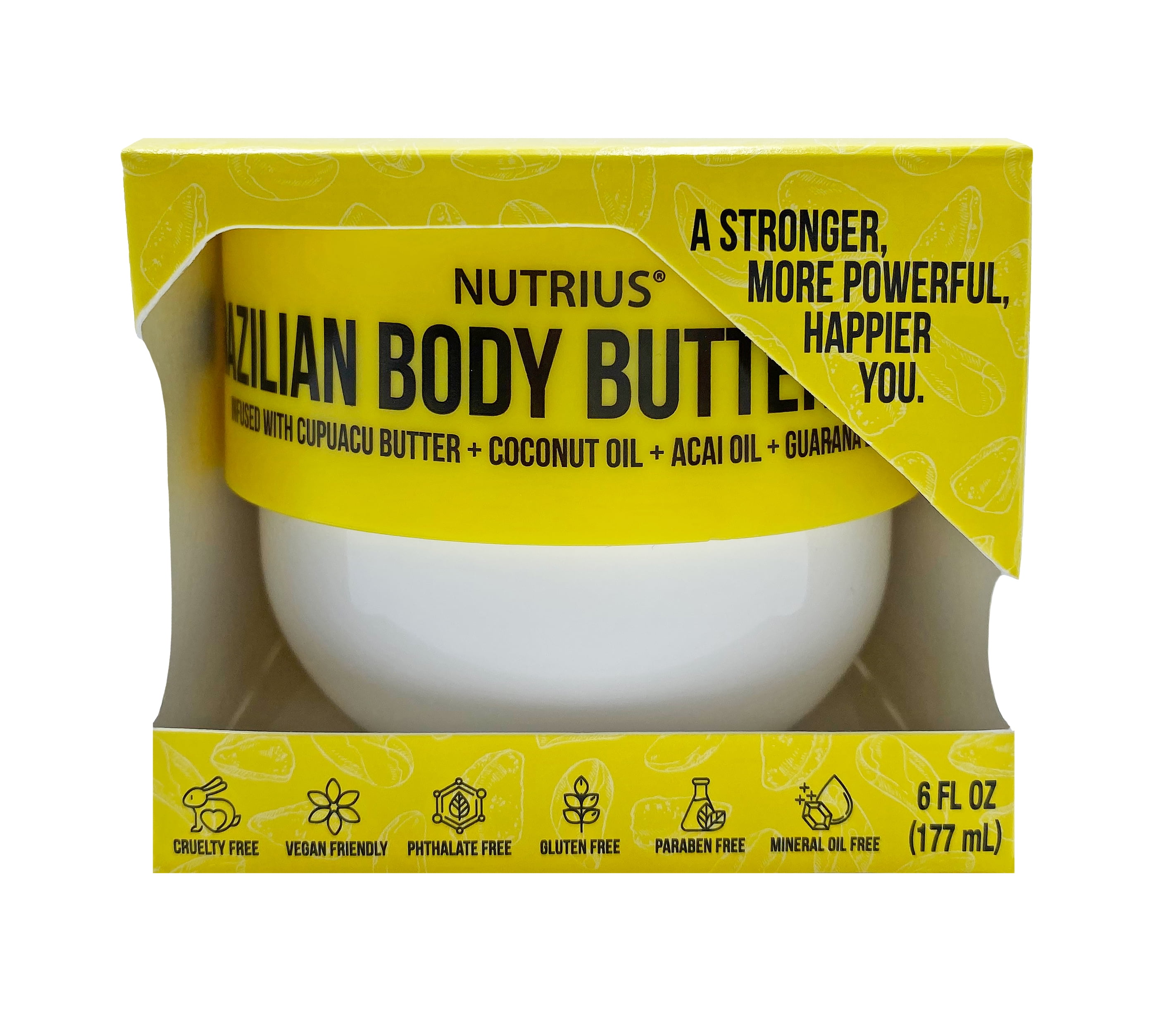 Nutrius Brazilian Body Butter Cream 6 fl oz