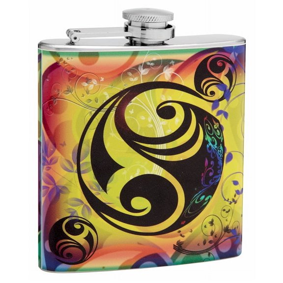 6oz Yin Yang Hip Flask