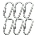 thumbnail image 1 of 6pack D Rings Shape Caribeaners Locking Carabiner Carabiner Clip Heavy Duty Buckles for Climbing and Outdoor, 1 of 8