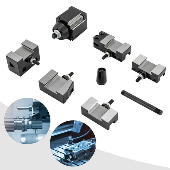 6pack Durable Wedge Type Quick Change Tool Post Set for 6-9" Swing Small Lathe