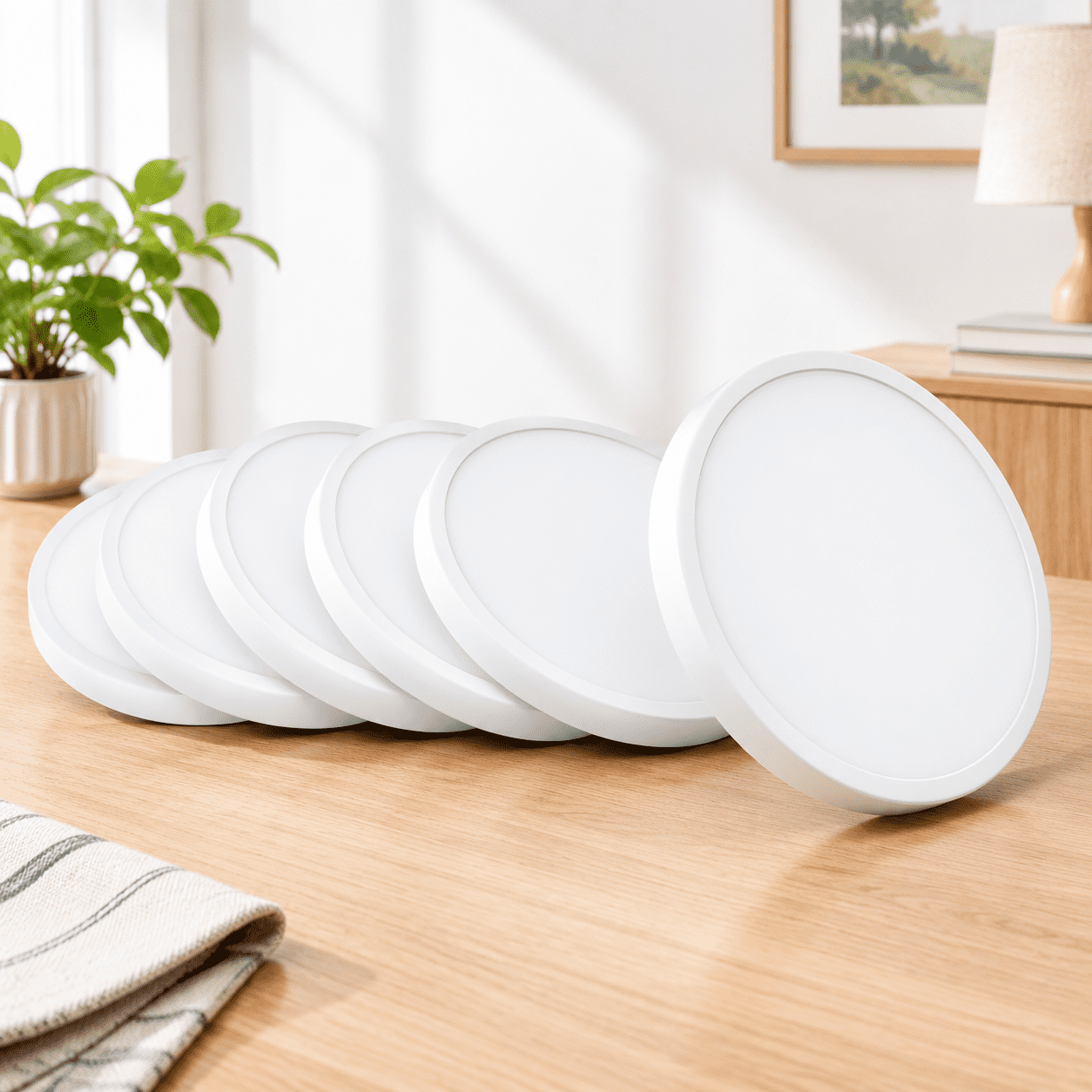 6pack Led Flush Mount Ceiling Light 7 Inch 15w 1500lm Super Slim 0.7 ...