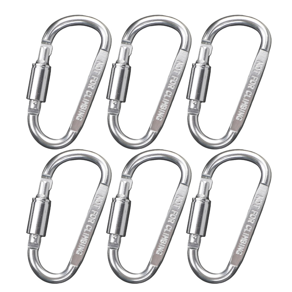 7829 6pcsTravel Carabiner Screw Lock Carabiner Fishing Carabiner Rock ...