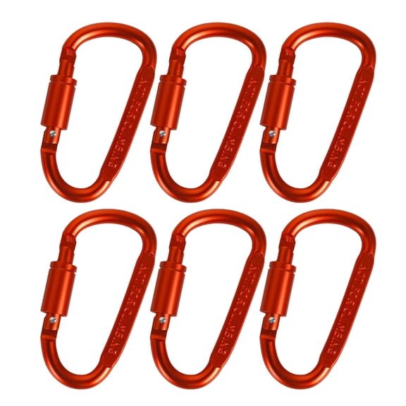 6pack Light weight Wiregate Carabiner Durability Carabiner Spring Snapping Keychain Clip for Outdoor Activity