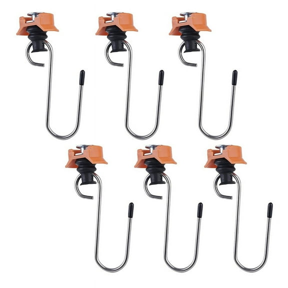 6pack Motorhomes, Trucks Metal Hooks for Airline Rails Tracks Fittings, Easy Install Cargo Securing Hauling Accessory