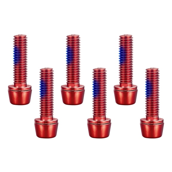 6pack Mountain Bike Brake Caliper Bolts Alloy Retainers for Bottle Cage Installation