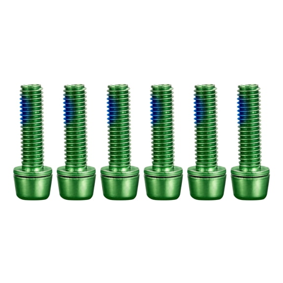 6pack Mountain Bike Brake Caliper Bolts Alloy Retainers for Bottle Cage Installation