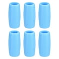 thumbnail image 1 of 6pack Silicone Straw Tips, Soft Reusable Straws Tips Fit for 1/2 Inch(12mm) OD Stainless Steel Straws, Light Blue, 1 of 6