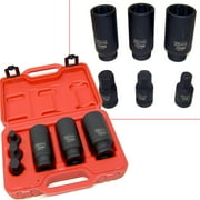 6pc 12 Point Deep Impact Socket Set 1/2 Drive Shaft Hub Nut 30mm 32mm 36mm