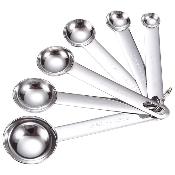 6pc Accuracy Measuring Spoons Set Nonrust Steel Cookware Tool With Graduations For Recipes And Mixing