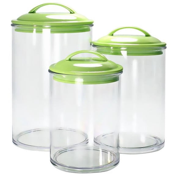 6pc Acrylic Canister Set  Lime
