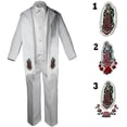 thumbnail image 1 of 6pc Baby Toddler Boy Formal Baptism Christening White Tuxedo Suit Stole Sm-20, 1 of 6