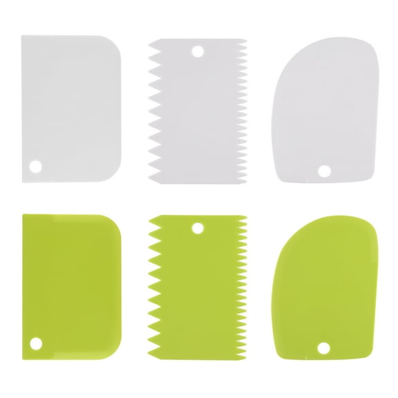 6pc Bench Scraper Tool Kitchen Bowl Scraper