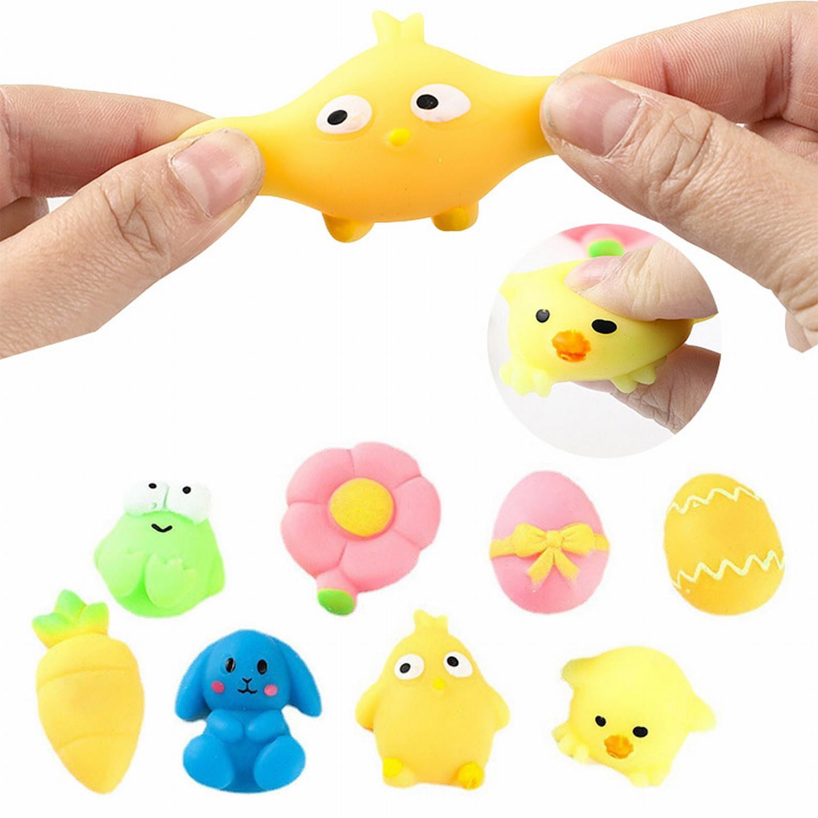 6pc Easter Super Cute Chickens Rabbit Egg Toy Squishalongs Squish A ...