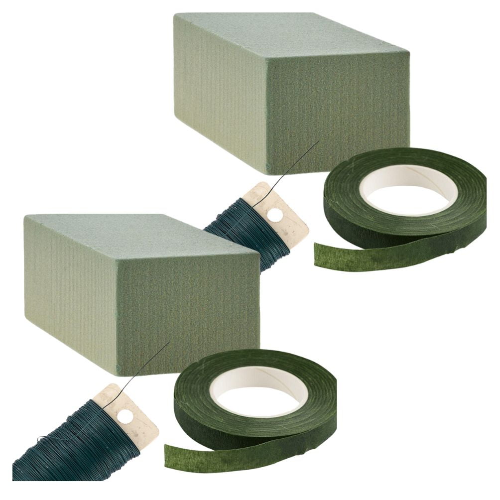 6pc Floral Work Supplies Dark Green Tape Set - for DIY Floral Design - Factory Direct Craft