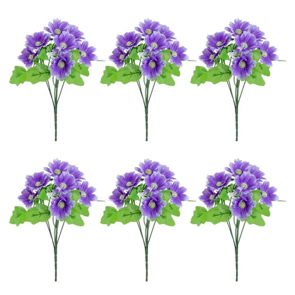 6pc Lavender Silk Cosmo Daisy Bushes - for Spring/Summer Decor - Factory Direct Craft