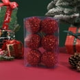 thumbnail image 1 of 6pc Light-Reflective Christmas Balls Set - 2.4" Foam Cube Ornaments for Tree/Wreath (Iridescent Holiday Decor), 1 of 6