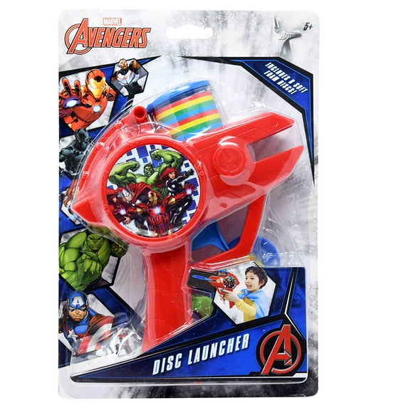 Avengers Foam Disc Blaster Shooter Gun On Card