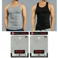 thumbnail image 1 of 6pc Mens Tank Tops 100% Cotton A-Shirt Ribbed Pack Undershirt Black Gray XLarge, 1 of 2