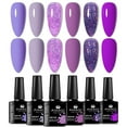 thumbnail image 1 of 6pc Nail Gel Polish Set All-Season Ultra Pigmented Semi Permanent UV Painting Gel For Nails Salon DIY Manicure Varnish Design, 1 of 9