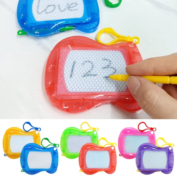 6pc Njoeus Sketchpad Keychain,Magnetic Drawing Board for Kids,With Key Ring,Student Reward Gifts