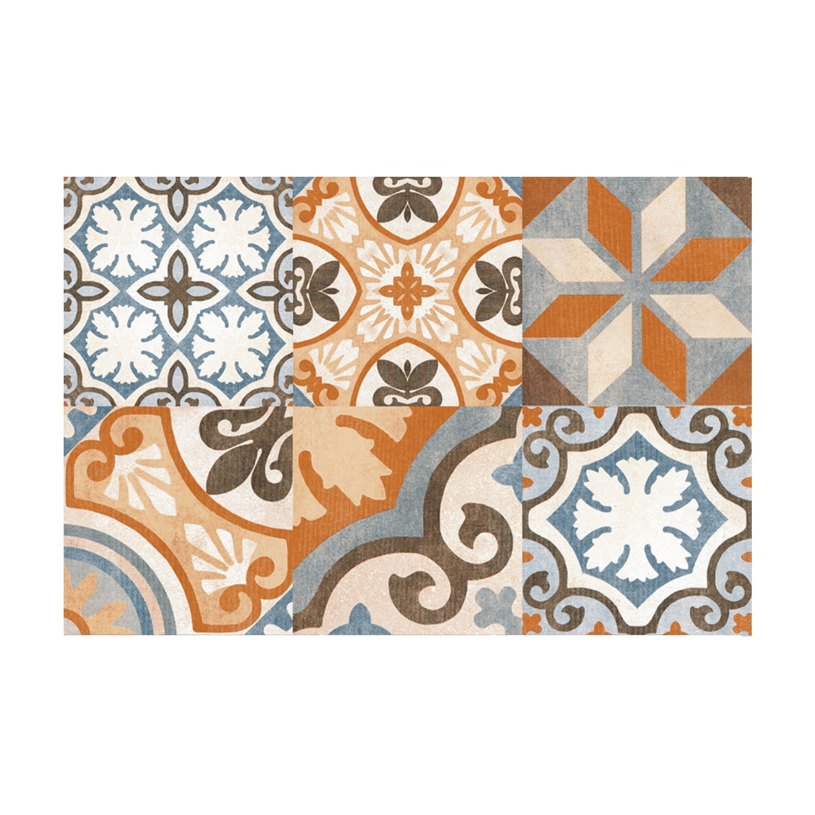 6pc Peel And Stick Ceramic Tile Paste 3D Lattice Crystal Ceramic Tile