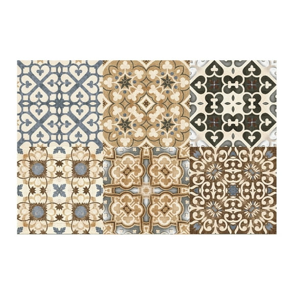 6pc Peel And Stick Ceramic Tile Paste 3D Lattice Crystal Ceramic Tile Paste DIY Waterproof Self Adhesive Wall Sticker for Kitchen Wall Peel And Stick Backsplash Tile for Bathroom Fireplace