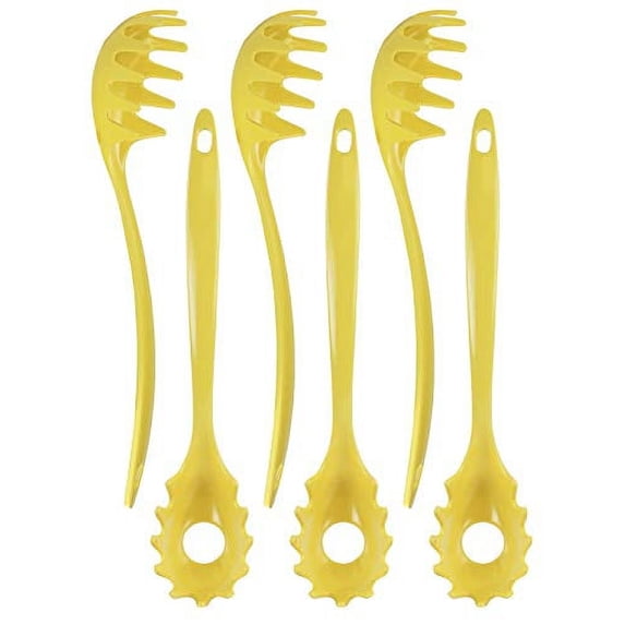 6pc Set of 100% Organic Melamine Spaghetti Forks