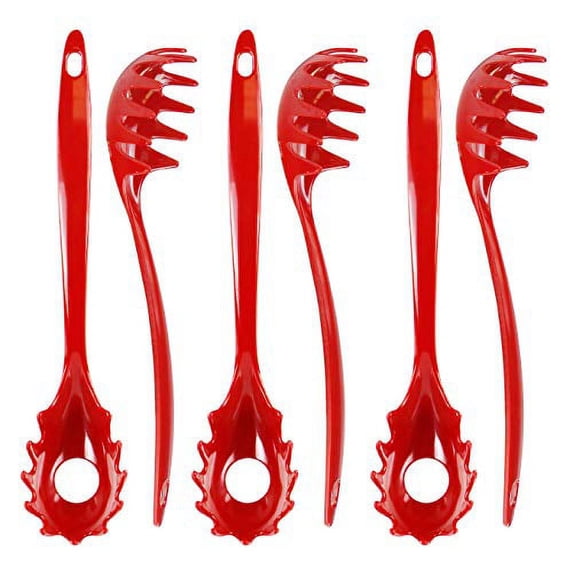 6pc Set of 100% Organic Melamine Spaghetti Forks